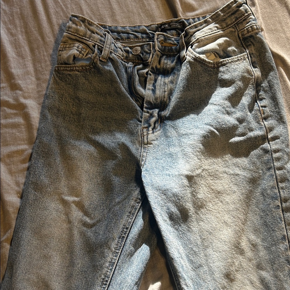 SHEIN High Rise Light Blue Jeans